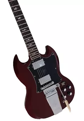 New SG Eelectric Guitar W Maestro Vibrola Arm Tailpiece In Wine 220303 • $298
