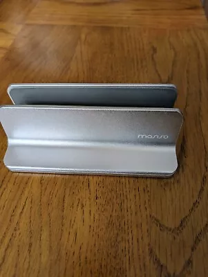 MOSISO Vertical Laptop Stand Adjustable Aluminum Alloy Desk Holder Space-Saving • £0.99