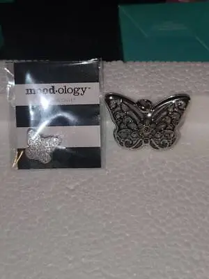 NIP Origami Owl Sentiments Silver Filagree Butterfly Locket Butterfly Mood Disc • $20