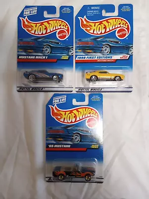 Hot Wheels '65 Ford Mustang - Mustang Mach 1 Die-Cast 1:64 Cars NEW (LOT OF 3) • $8.50