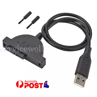 $7.87 • Buy USB 2.0 To Mini SATA 7+6 13Pin Adapter Cable For Laptop CD/DVD Slimline Drive