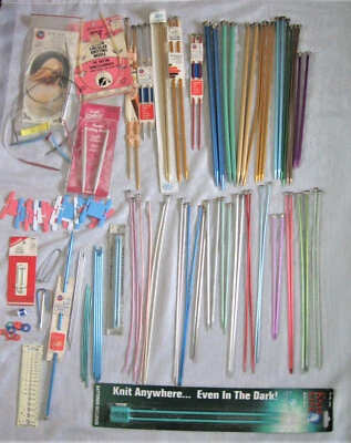 $24.50 • Buy Large Lot Knitting Needles And Knitting Notions