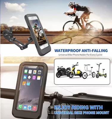 Waterproof Motorcycle MTB Bike Bicycle Handlebar Holder Mount For Cell Phone GPS • $14.69