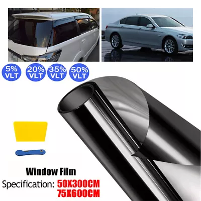 Car Window Tint Auto Tinting Film Sunproof PET Automotive Dome Films Roll 5%-50% • $13.99