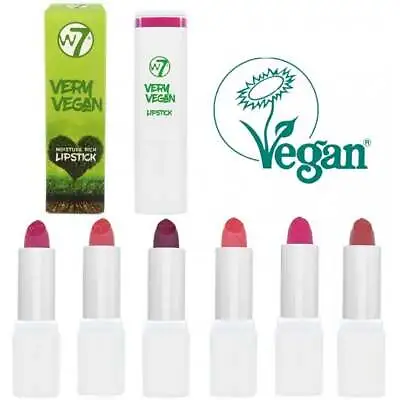 W7 Very Vegan Moisture Rich Lipstick - Choose Your Shade • £3.99