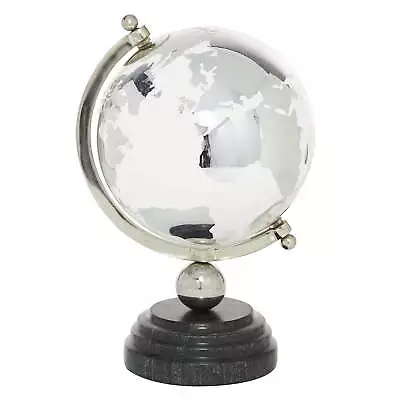 8  Silver Globe With Marble Base And Black Base • $31.10