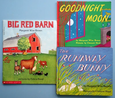 $5.98 • Buy Margaret Wise Brown Lot 3: Big Red Barn ~ Goodnight Moon ~ Runaway Bunny