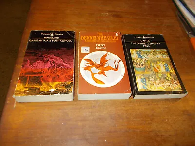 3 Dark Classics - Dante Rabelais Goethe PB Faust Divine Comedy Hell • £11.99