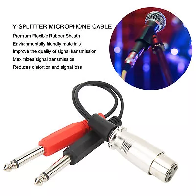 Dual 1/4Inch Male To XLR Female Y Splitter Sound Cable XLR Female To Dual 6. REL • £9.04