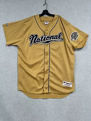 Vintage 2002 MLB Allstar Game National Majestic Authentic Jersey XXL Gold • $94.99