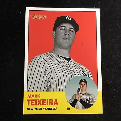 2012 Topps Heritage SP Image B&W Color Swap #183 Mark Teixeira New York Yankees • $10