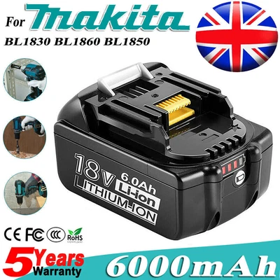 £22.89 • Buy 18V 7.0Ah Battery For Makita LXT Li-ion BL1860 BL1830 BL1835 1890 Cordless Drill