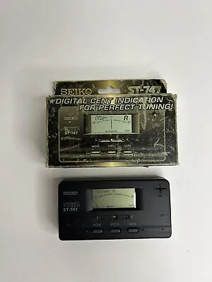 SEIKO Chromatic Tuner ST-747 Black ~ Preowned Tested • $11.95