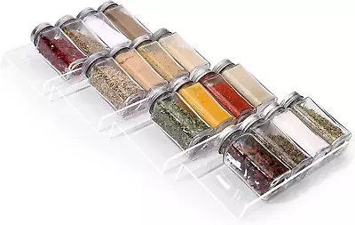 Clear Acrylic Spice Drawer Organizer 4 Tier- 1 Set Seasoning Jars Drawers Inser • $24.90