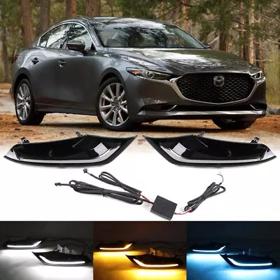 3 Color LED DRL Lamp For Mazda 3 Axela 2019-2022 Daytime Running Light With Turn • $90.99