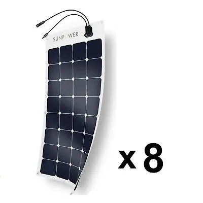 ***100W X8 = 800W Flexible Authentic SunPower Solar Panel For RV And Camping*** • $948