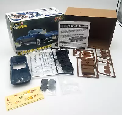 REVELL SnapTite '63 Corvette Convertible Car Model Kit #85-1923 • $19.99