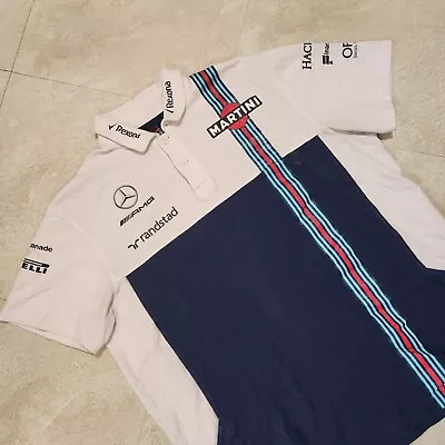 Williams Martini Racing Hackett London Mens L Large Short Sleeve Polo T Shirt • $24.95