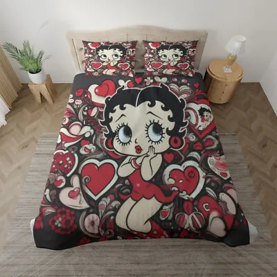 Betty Boop Marilyn Monroe Full Bedding Duvet Cover Set (4pcs) • $59.99