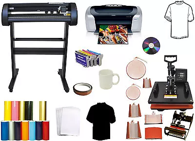 8in1 Combo Heat Press28  500g Force Laser Vinyl Plotter Cutter Printer Bundle • $1439.99