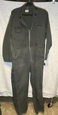 Vintage Wrangler Big Ben Olive Drab Denim Coveralls Size 42 Reg • $28.50