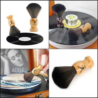 Record Vinyl Cleaner Brush Cleaning Kit Velvet AntiStatic Wooden Handle Ultimate • $8.49