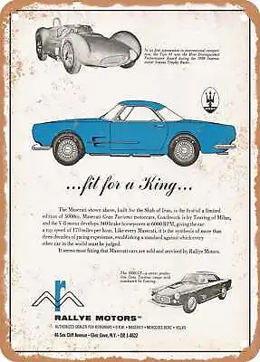 METAL SIGN - 1960 Maserati 5000 GT 3500 GT Tipo 61 Vintage Ad • $21.95
