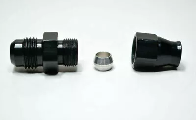 892004-BL Fragola -6 AN Male To 1/4  Hard Tube Compression Adapter Fitting Black • $19.45