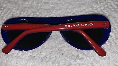 Martin Sno Sunglasses Ski Mirrored Lens Red White Blue Nice Vintage • $34.92