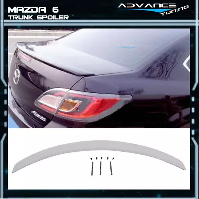 Fits 09-13 Mazda 6 Sedan Unpainted ABS Rear Trunk Spoiler Lip Roof Tail Wing • $59.99