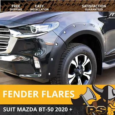 PS4X4 Matte Black Jungle Flares For Mazda BT50 BT-50 BT 50 Fender Flares 2019 + • $339