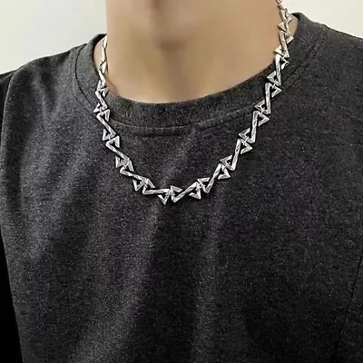 Titanium Steel Link Chain Necklace For Men WomenPunk Hip Hop Necklace • $13.99