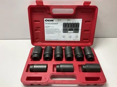 USED #8 OEM Tools 27188 Deluxe Axle Nut Socket Set 9 Piece 6 Pt 1/2 Drive Impact • $59.99