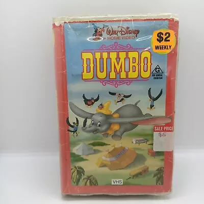 Dumbo VHS VIDEO Tape Walt Disney Home Video Movie RARE Australia Clam Shell • $7.50