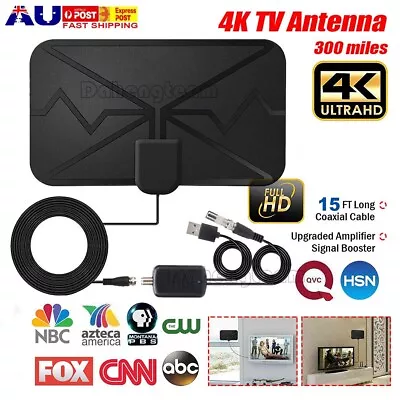 4K HDTV  TV Antenna Digital Freeview Aerial Ariel Caravan 300Mile Indoor Outdoor • $13.20