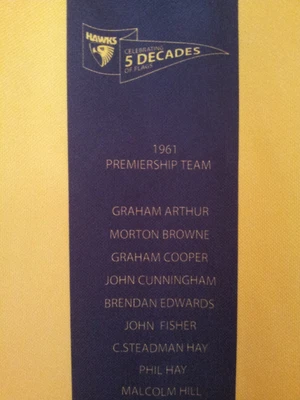 $80 • Buy 2011 Hawthorn Hawks 5 Decades Of Flags Guernsey. All Premiers Players 5dof Bnwot