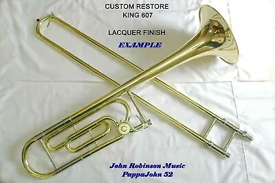 *KING 607 Med Bore Trombone Vintage CUSTOM RESTORE W/or W/o F Silver Or Lacquer • $1850