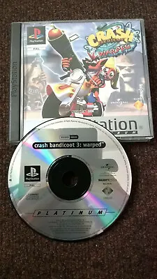 Crash Bandicoot 3 Warped - Playstation Ps1 Platinum • £11.79