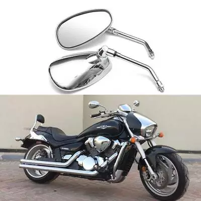 Chrome Motorcycle Rear View Side Mirrors For Suzuki Boulevard M109R M50 C50T S40 • $25.50