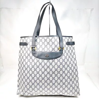 Vintage Gucci Tote Bag  Navy Blue PVC 2650773 • $2.75