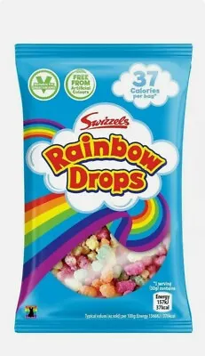 Swizzels RAINBOW DROPS Mini Bags - VEGAN Sweets Retro Party Wedding 60 PMP - 10p • £11.49