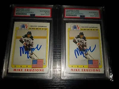 (2) 1983 Topps Greatest Olympians #36 Mike Eruzione Autographed Rookies PSA/DNA • $199.99