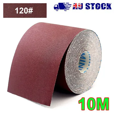 $23.29 • Buy 10M Emery Cloth Aluminium Oxide Sanding Sandpaper Roll 120 Grit 4  100mm Width