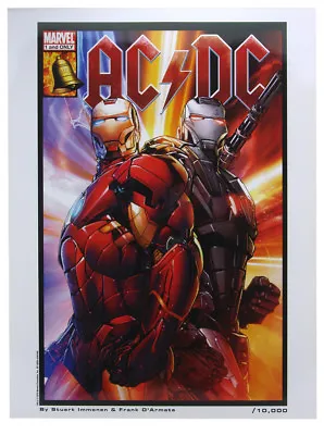 Iron Man AC/DC Heavy Metal Lithograph Unnumbered Proof Marvel Comics • $34.95