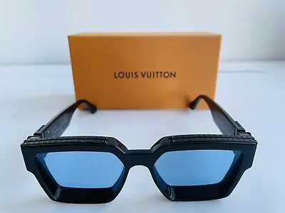 Louis Vuitton 1.1 Millionaires Sunglasses Black/Blue Virgil Abloh Western Fit • $1646.12