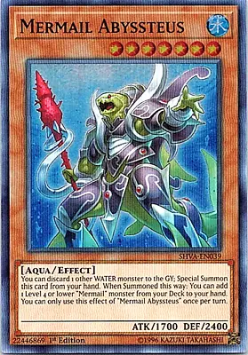 Mermail Abyssteus SHVA-EN039 Yu-Gi-Oh! Card Light Play 1st Edition • $0.99