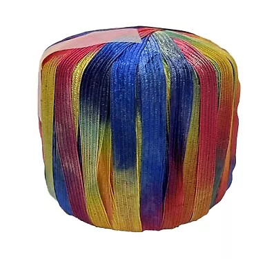 Vintage Lion Brand Incredible Ribbon Yarn #201 Rainbow • $8