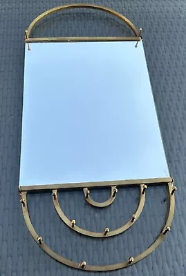 Urban Outfitters Brass Wall Mirror With Hooks • $44