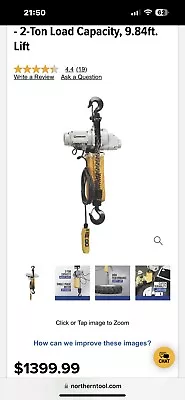 Strongway Electric Chain Hoist 2 Ton • $950