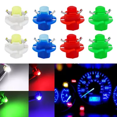 10pcs T5 B8.4D 1SMD Dash Instrument Cluster Light Car Panel Gauge Bulbs Lights  • $6.34